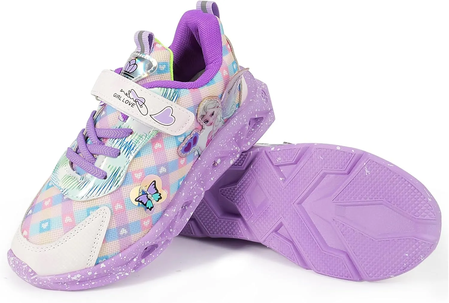 Cartoon LED Illuminated Sneakers for Outdoor Sports and Running with Breathable Design