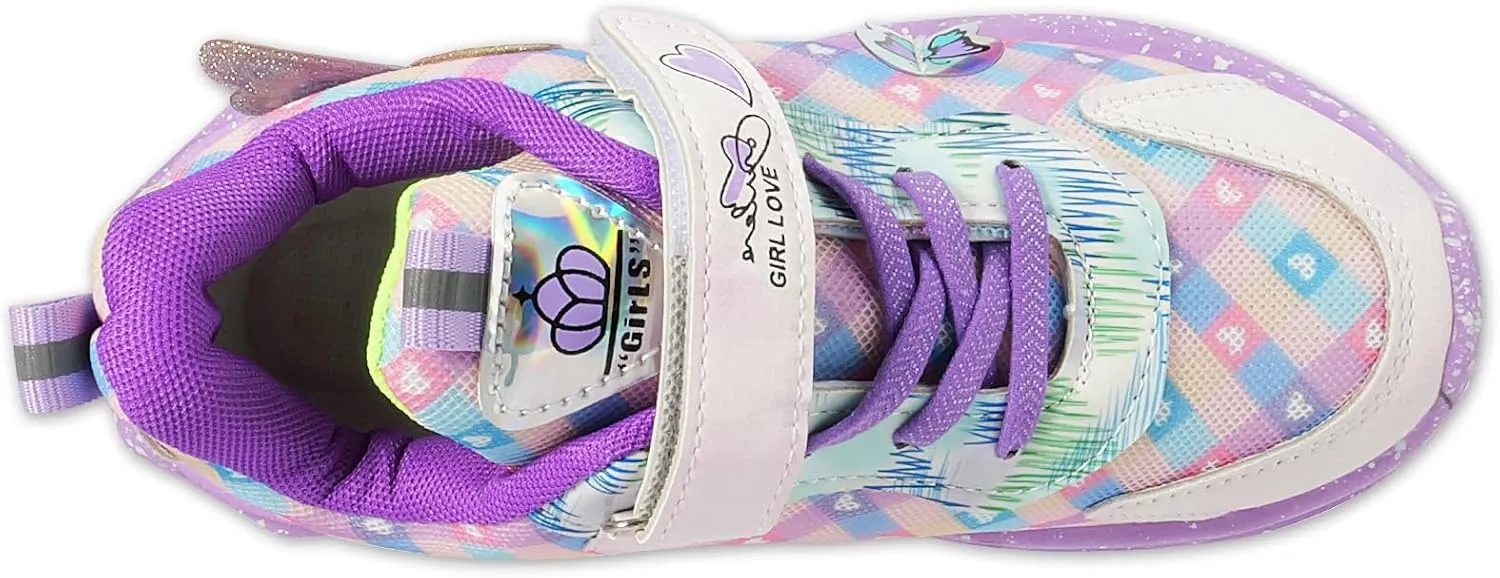 Cartoon LED Illuminated Sneakers for Outdoor Sports and Running with Breathable Design