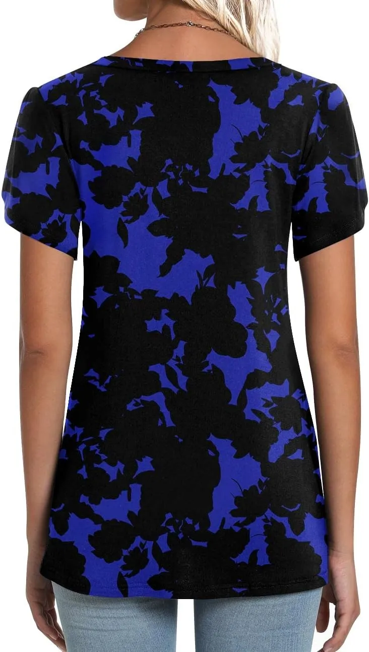 CATHY Womens T-Shirts 2025 Summer Tops Short Sleeve Crewneck Blouse M-3XL