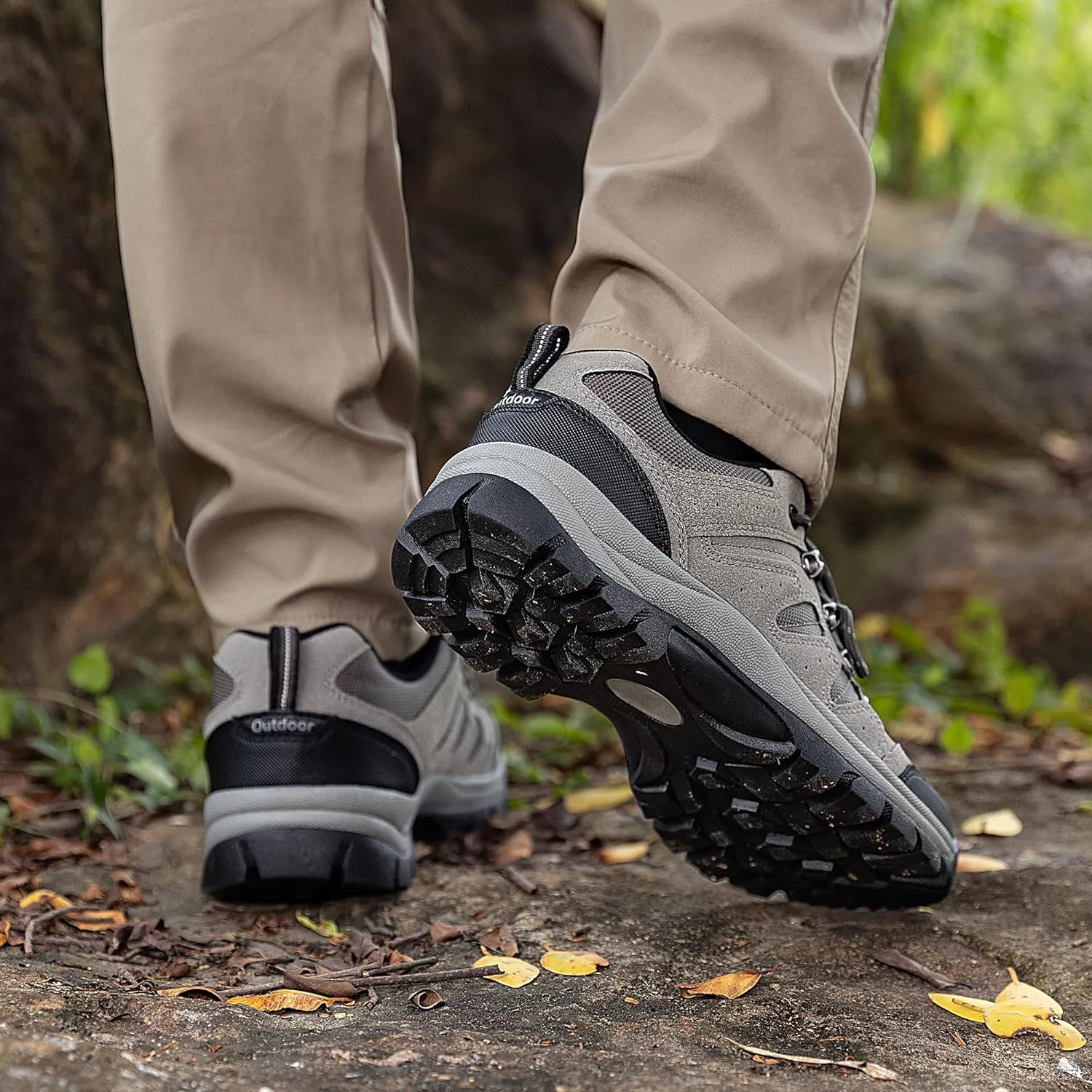 CC-Los Mens Waterproof Hiking Shoes Lightweight Breathable Walking Trekking Sneakers Size 7-13