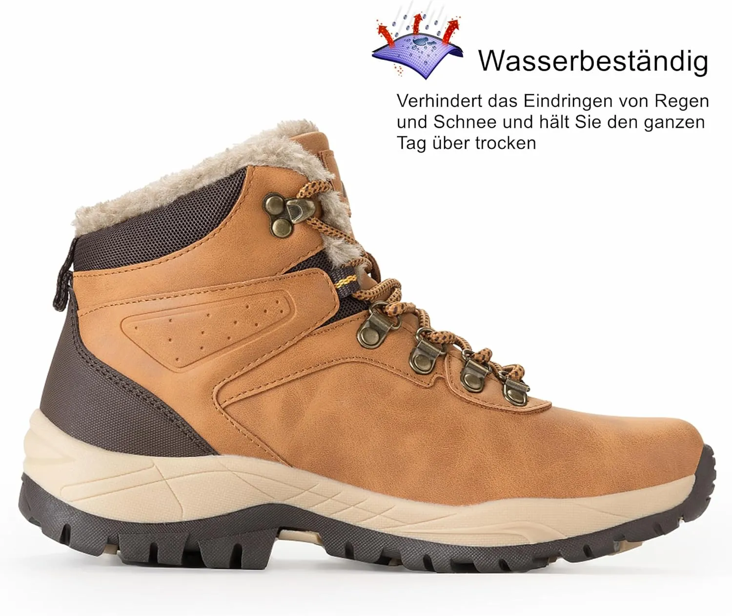 CC-Los Waterproof Winter Snow Boots for Women – Warm Outdoor Hiking Booties, Ladies' Work Shoes
