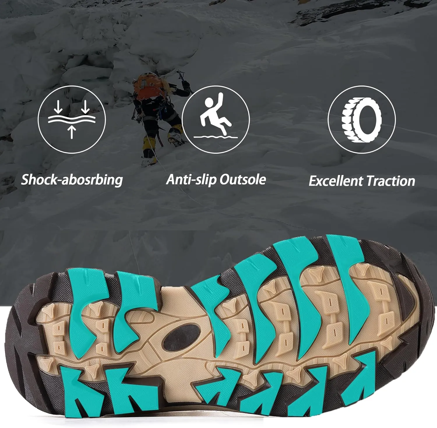 CC-Los Waterproof Winter Snow Boots for Women – Warm Outdoor Hiking Booties, Ladies' Work Shoes