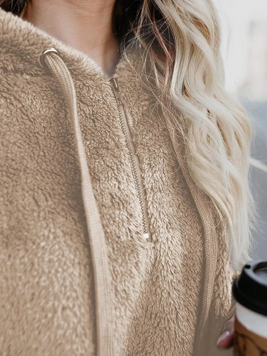 Century Star Womens Fuzzy Hoodies Pullover Sport Hoodie Cozy Oversized Pockets Hooded Sweatshirt Athletic Fleece Hoodies