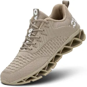 Chopben Men's Running Shoes Blade Non Slip Fashion Sneakers Breathable Mesh Soft Sole Casual Athletic Walking Shoes
