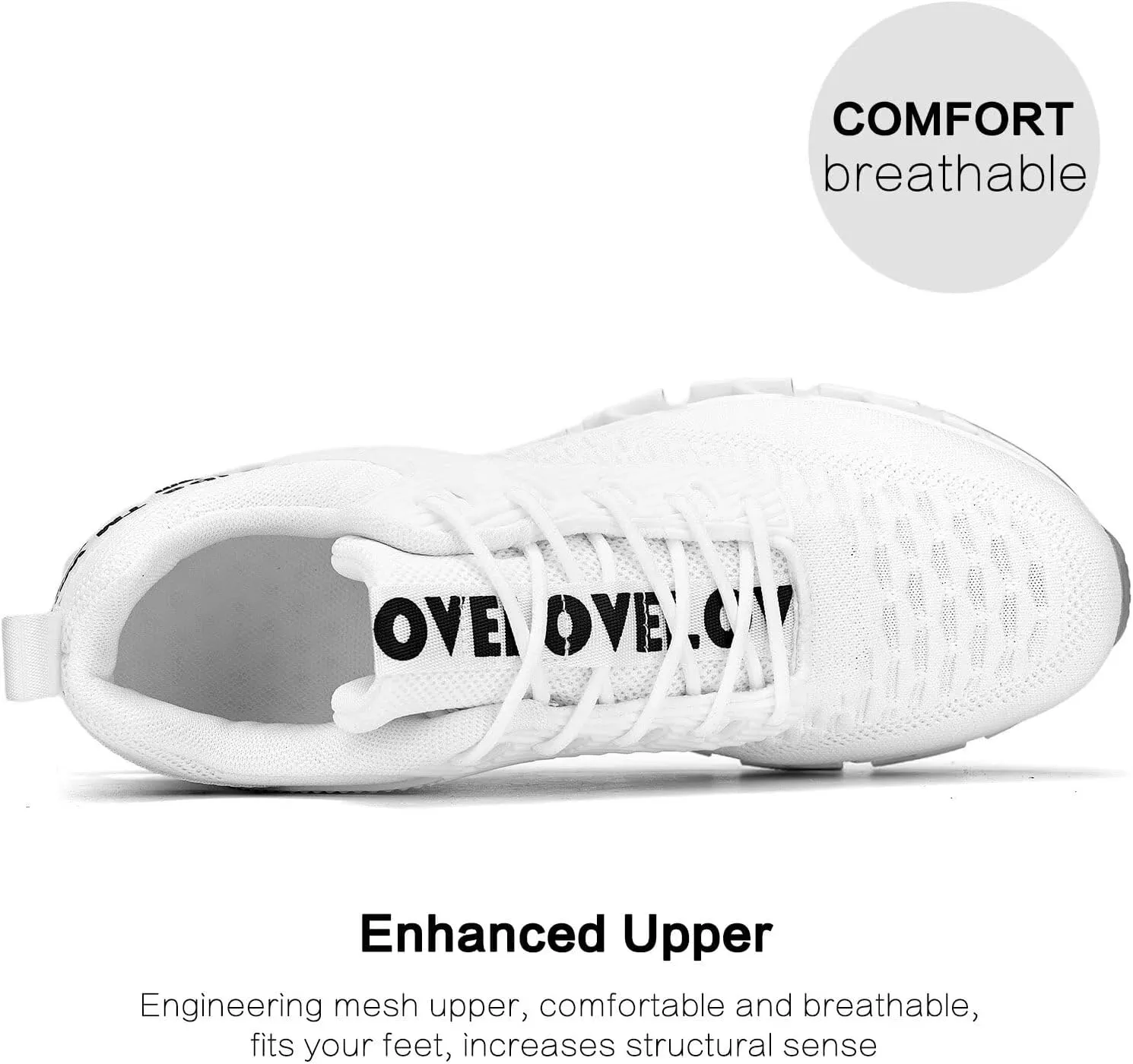 Chopben Men's Running Shoes Blade Non Slip Fashion Sneakers Breathable Mesh Soft Sole Casual Athletic Walking Shoes