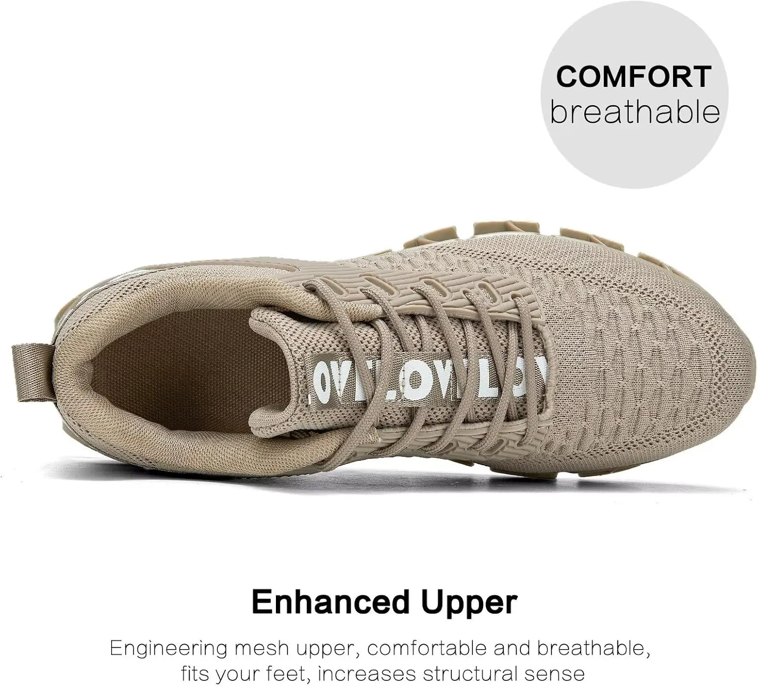 Chopben Men's Running Shoes Blade Non Slip Fashion Sneakers Breathable Mesh Soft Sole Casual Athletic Walking Shoes