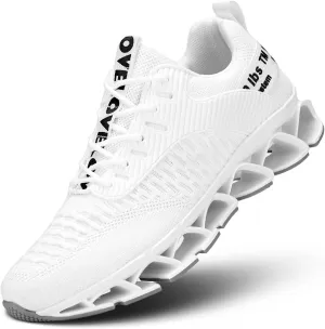Chopben Men's Running Shoes Blade Non Slip Fashion Sneakers Breathable Mesh Soft Sole Casual Athletic Walking Shoes
