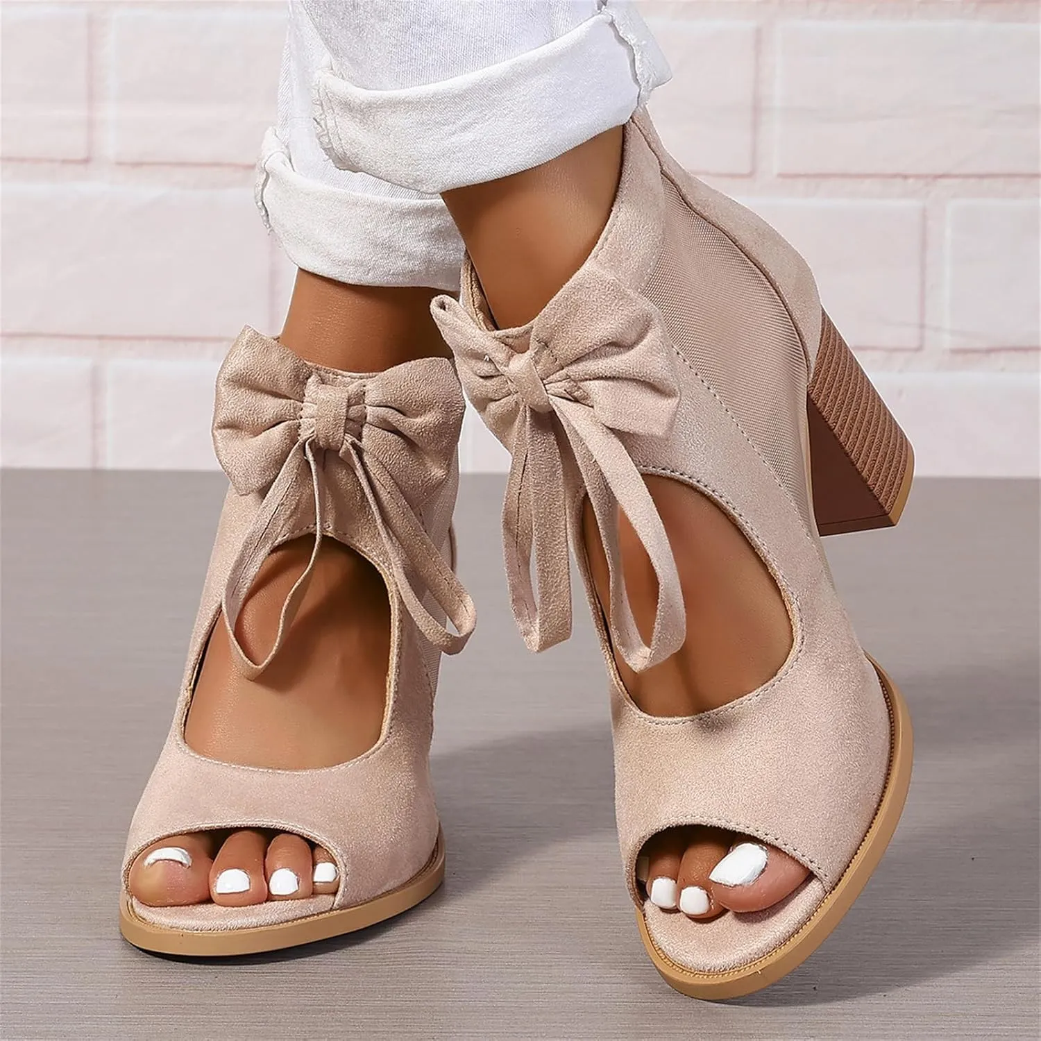 Chunky Heels For Women Dressy Sexy Ankle Strap Dress Pump Shoes Casual Summer Cute Open Toe Strappy Wedge Sandals