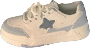 Chunky Sneaker Cute Star Y2K Platform 5cm Walking Shoes for Women Girls Cloud Soft Marshmallow Comfort Campus Casual Outdoor Daily Wear Wide Fit