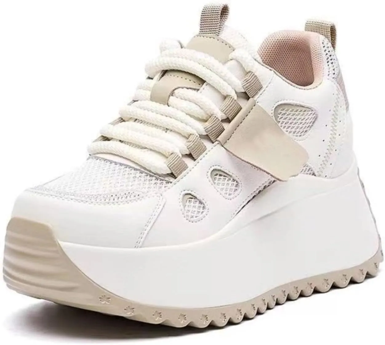 Chunky Sneakers for Women & Girls 6cm Height Increase Summer Breathable Anti-Slip Walking Shoes - Lightweight & Comfortable
