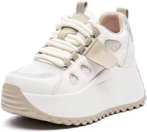 Chunky Sneakers for Women & Girls 6cm Height Increase Summer Breathable Anti-Slip Walking Shoes - Lightweight & Comfortable