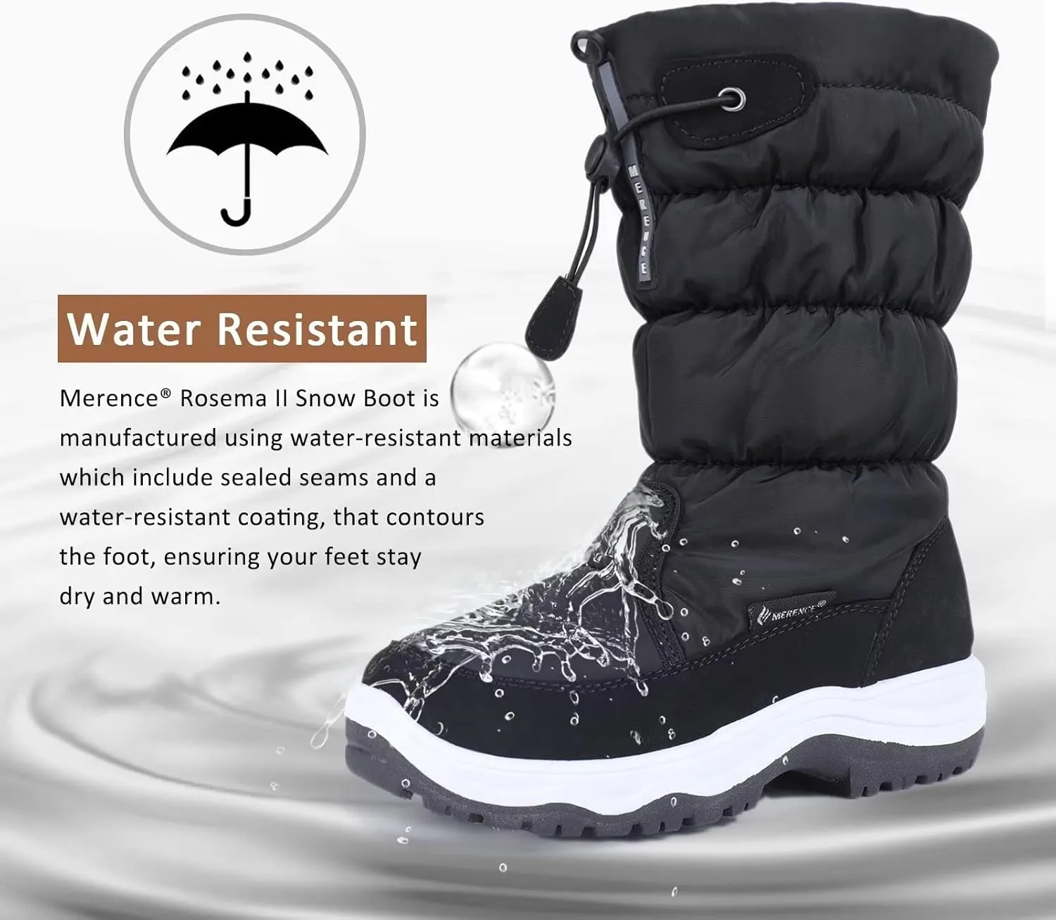 CIOR Women's Snow Boots Winter II Water-Resistant Fur Lined Frosty Warm Anti-Slip Boot U120WMX001-0429