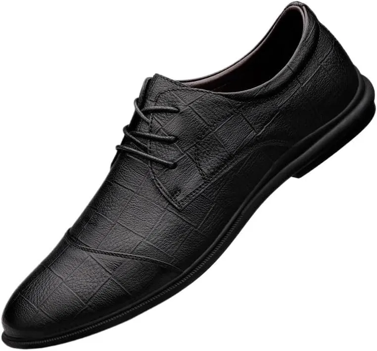 Classic Lace-up Loafers Shoes Men's Retro Brogue Dress Shoes Formal Business Leather Oxford
