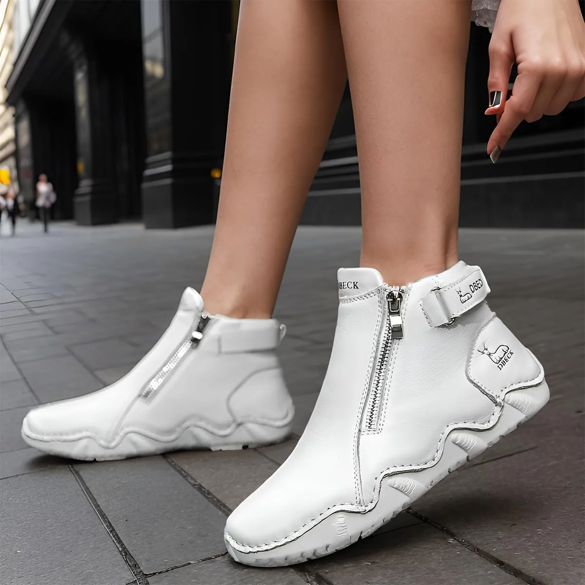 Climatelight Women's Waterproof Casual Fashion Ankle Booties for Commuting Walking Shoes Cozy Boots Slip-on Driving Running Shoes
