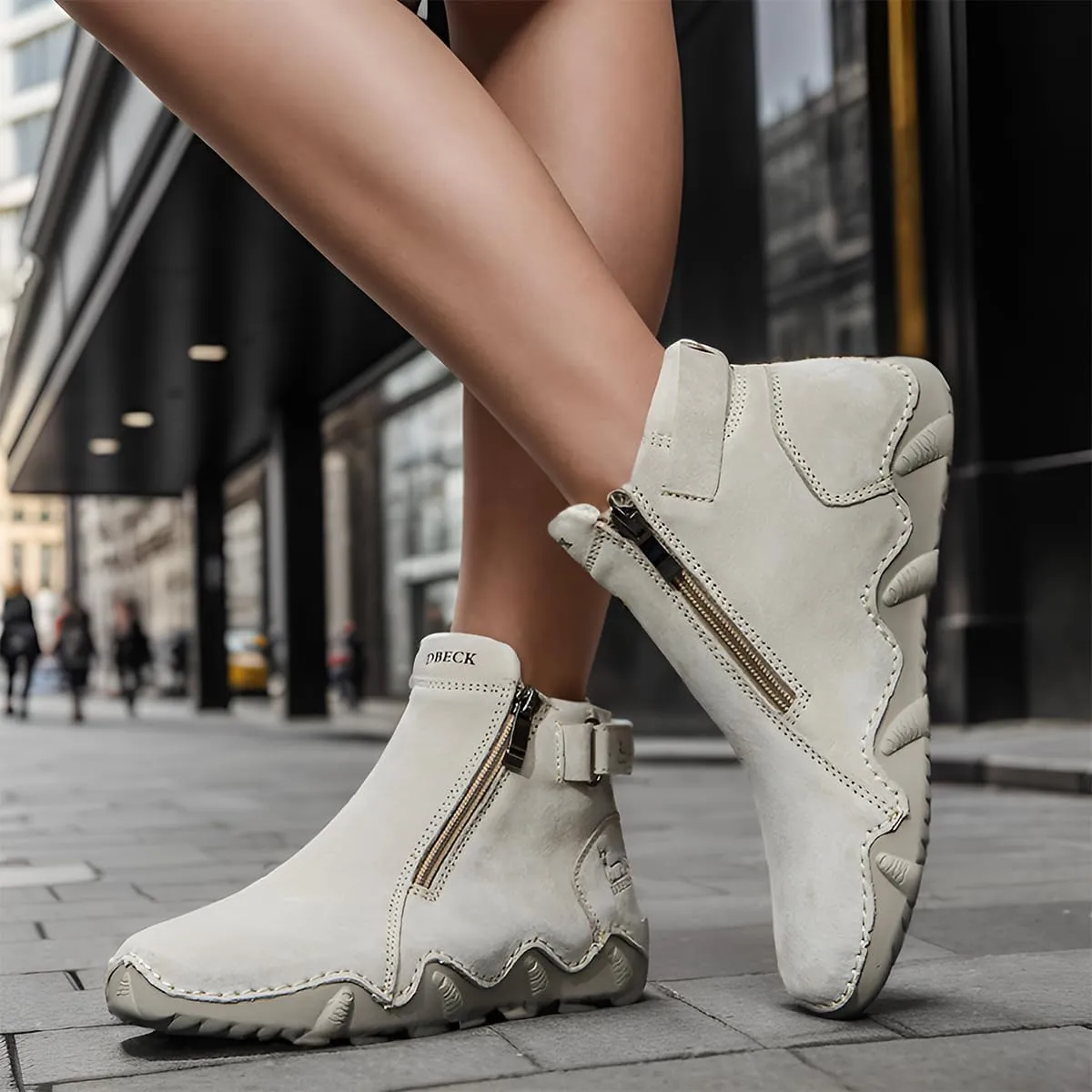 Climatelight Women's Waterproof Casual Fashion Ankle Booties for Commuting Walking Shoes Cozy Boots Slip-on Driving Running Shoes