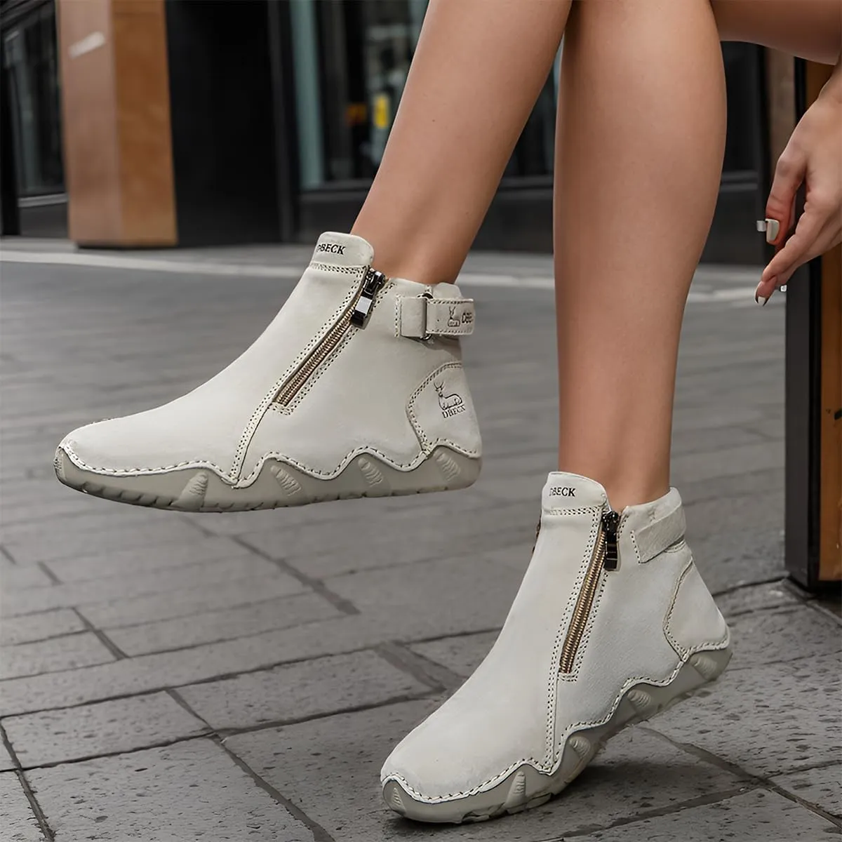 Climatelight Women's Waterproof Casual Fashion Ankle Booties for Commuting Walking Shoes Cozy Boots Slip-on Driving Running Shoes
