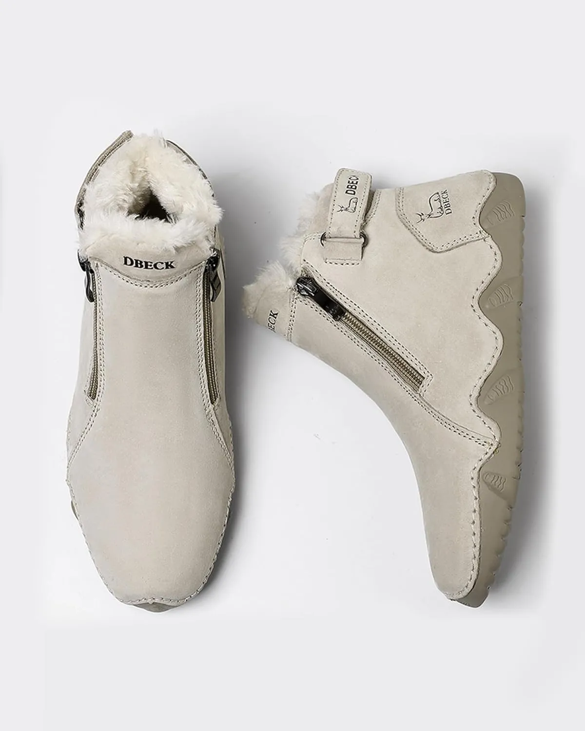 Climatelight Women's Waterproof Winter Snow Boots For Outdoor Commuting Driving Shoes Fleece Fashion Casual Suede Boots