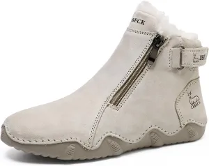 Climatelight Women's Waterproof Winter Snow Boots For Outdoor Commuting Driving Shoes Fleece Fashion Casual Suede Boots
