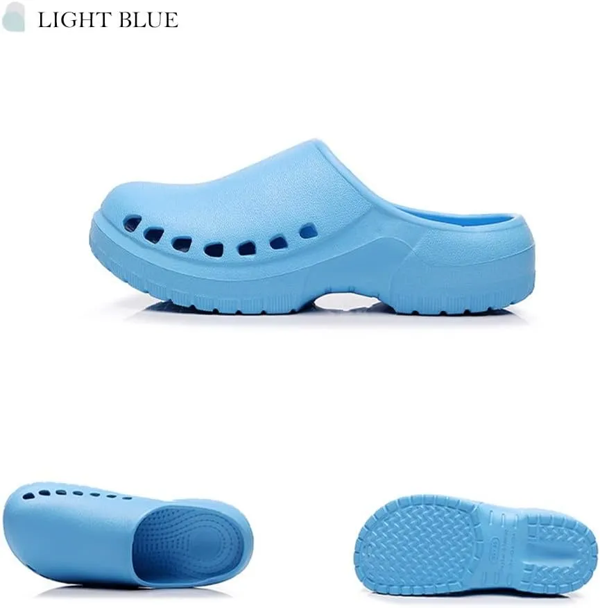 Clogs for Women Men Nursing Shoes Wide Width Garden Slide Sandals Slip-On with Arch Support, Casual Water Shoes Shower Slippers, Classic Work Shoes Comfortable Waterproof Quick Dry Breathable