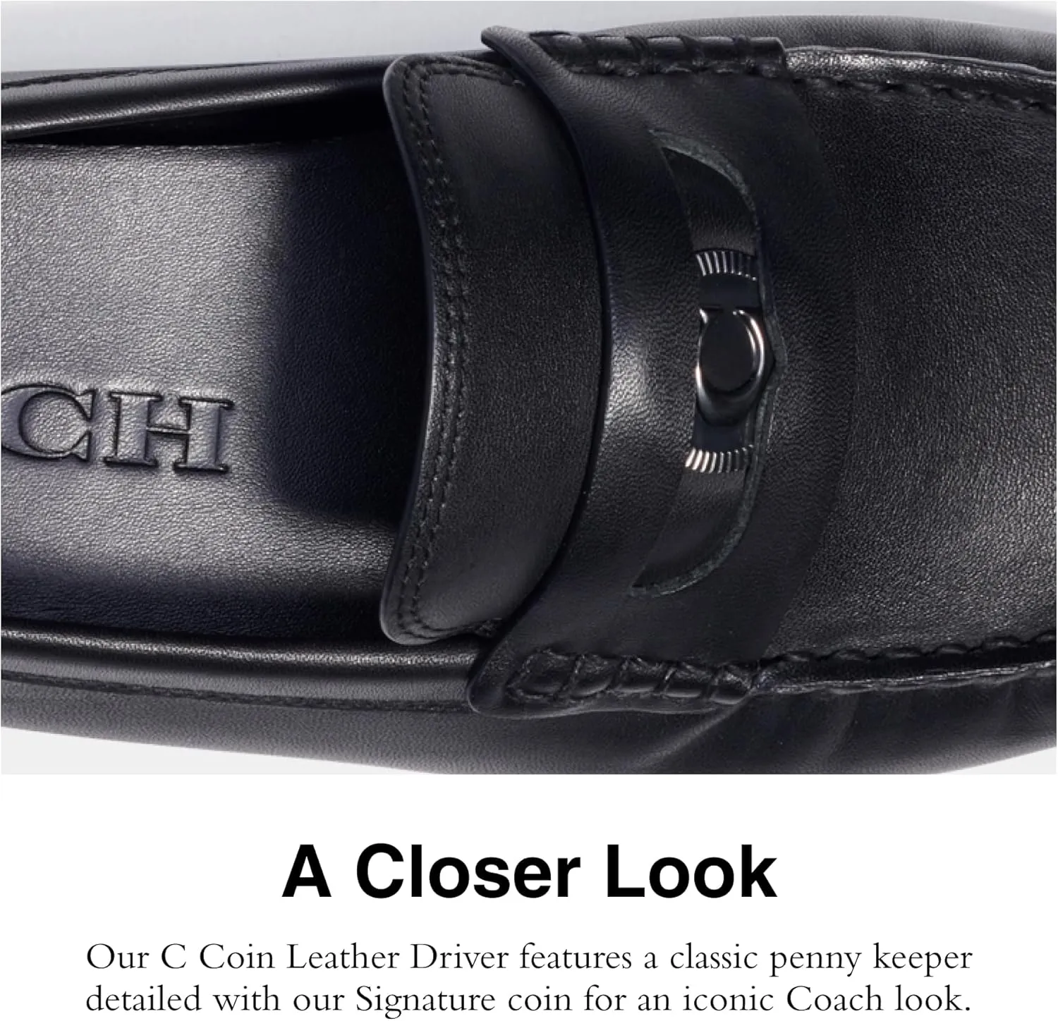 Coach Men's C Coin Leather Driver Discontinued