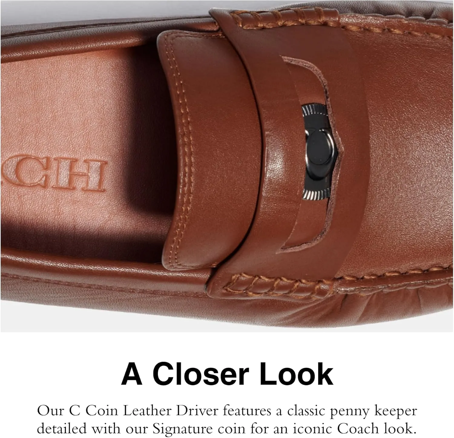 Coach Men's C Coin Leather Driver Discontinued