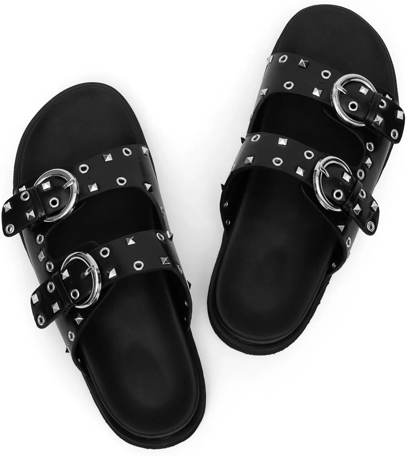 Comfortable Slide Sandals for Women Footbed Flat Sandals Casual Dressy Shoes
