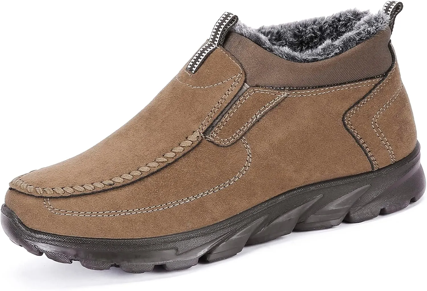 COSIDRAM Men Shoes Winter Snow Boots Cotton-padded Slip on Casual Warm Walking Sneakers House Shoes