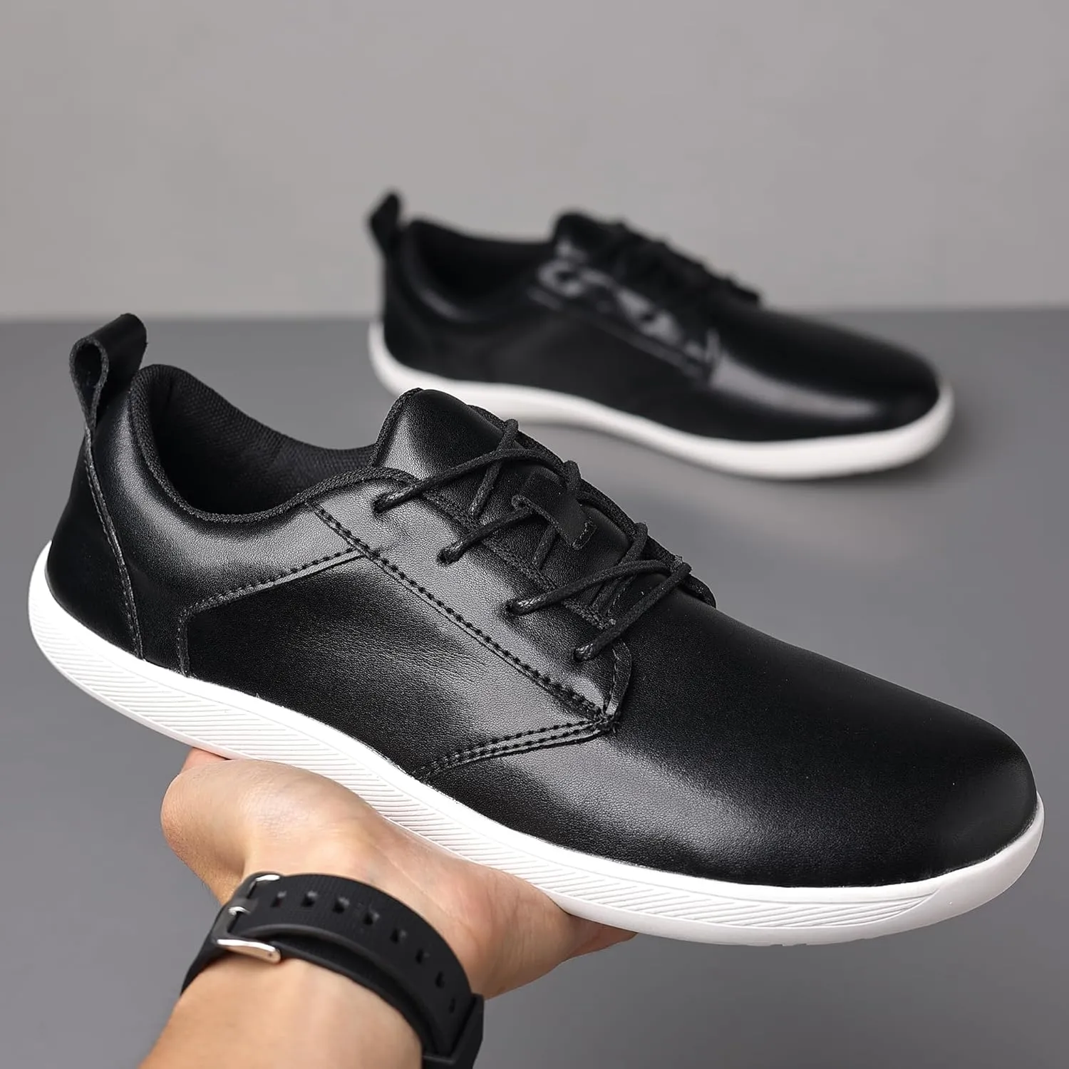 COSIDRAM Men's Casual Loafers Comfort Wide Toe Soft Daily Walking Sneakers Classic Slip On Shoes