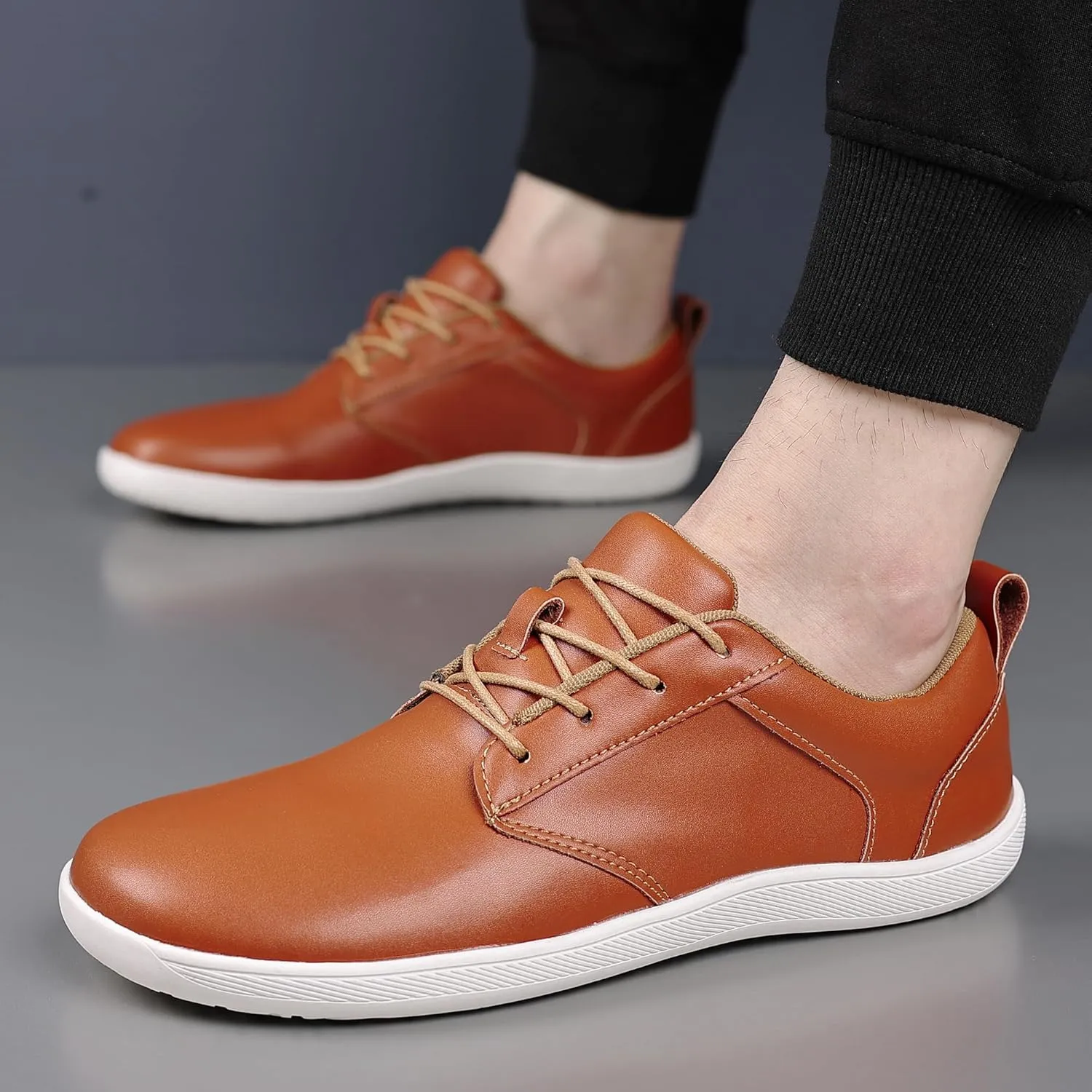COSIDRAM Men's Casual Loafers Comfort Wide Toe Soft Daily Walking Sneakers Classic Slip On Shoes