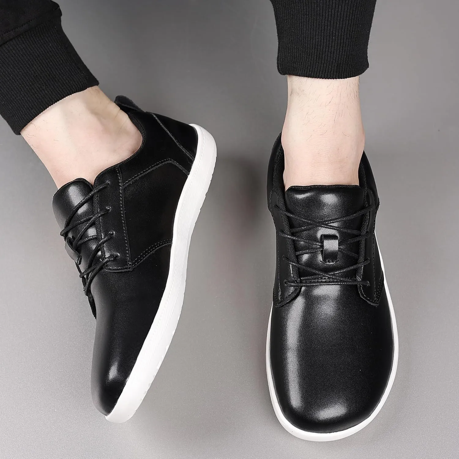 COSIDRAM Men's Casual Loafers Comfort Wide Toe Soft Daily Walking Sneakers Classic Slip On Shoes