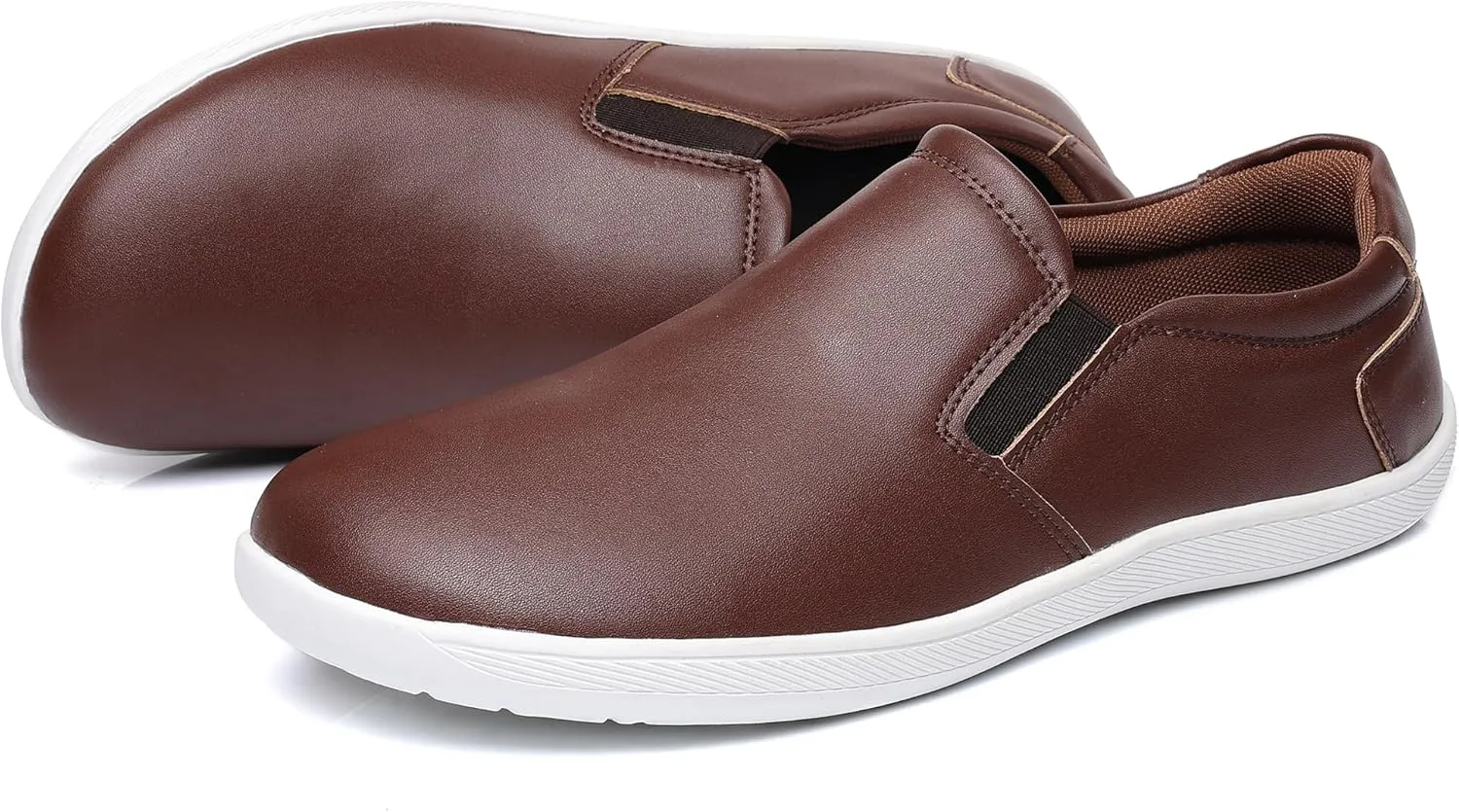 COSIDRAM Men's Casual Loafers Comfort Wide Toe Soft Daily Walking Sneakers Classic Slip On Shoes