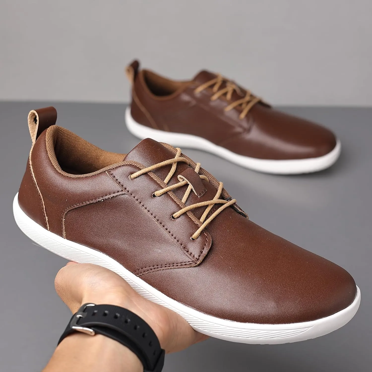 COSIDRAM Men's Casual Loafers Comfort Wide Toe Soft Daily Walking Sneakers Classic Slip On Shoes