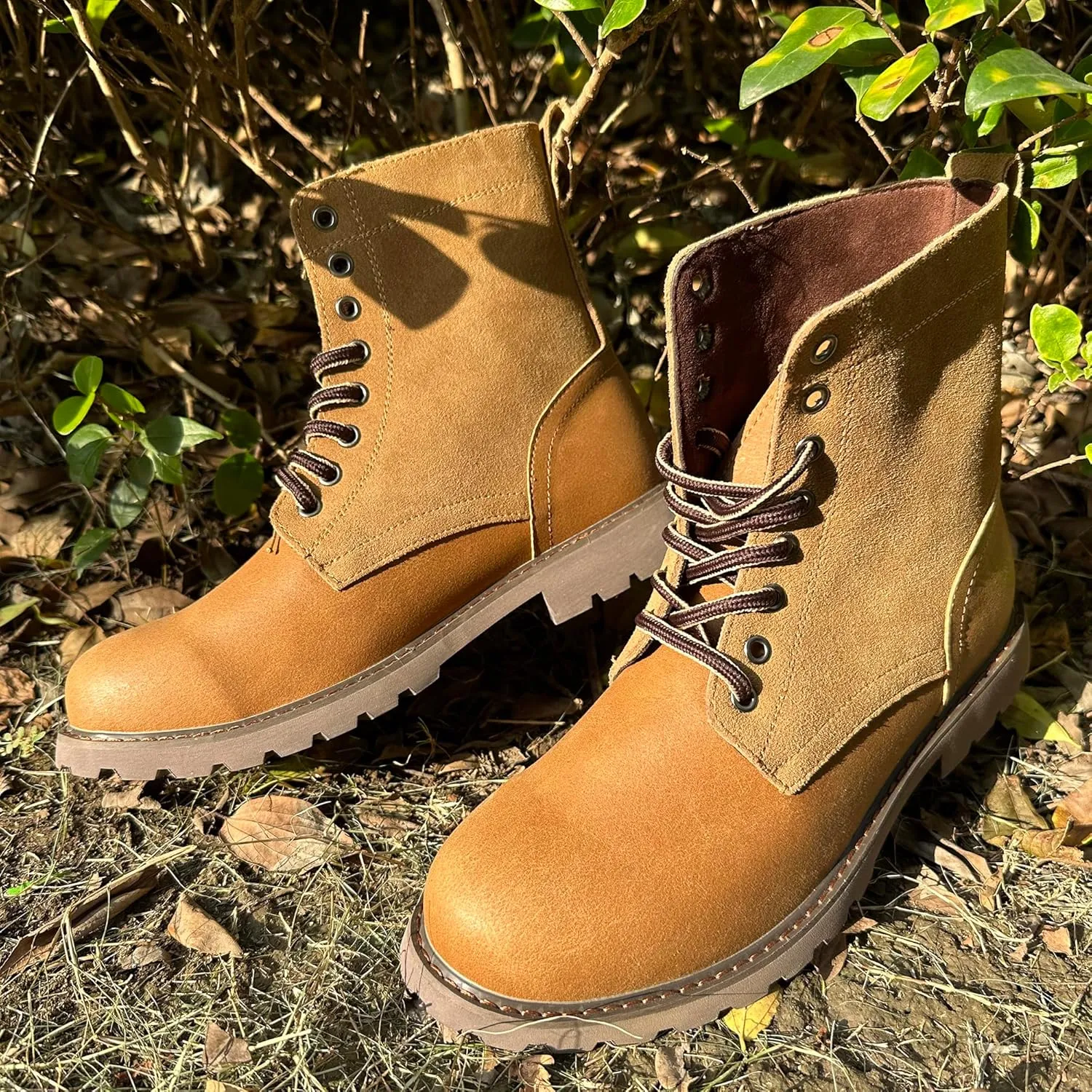 COSIDRAM Men's Casual Oxford Boots Classic Suede Chukka Boots Comfort Lace Up Business Dress Shoes