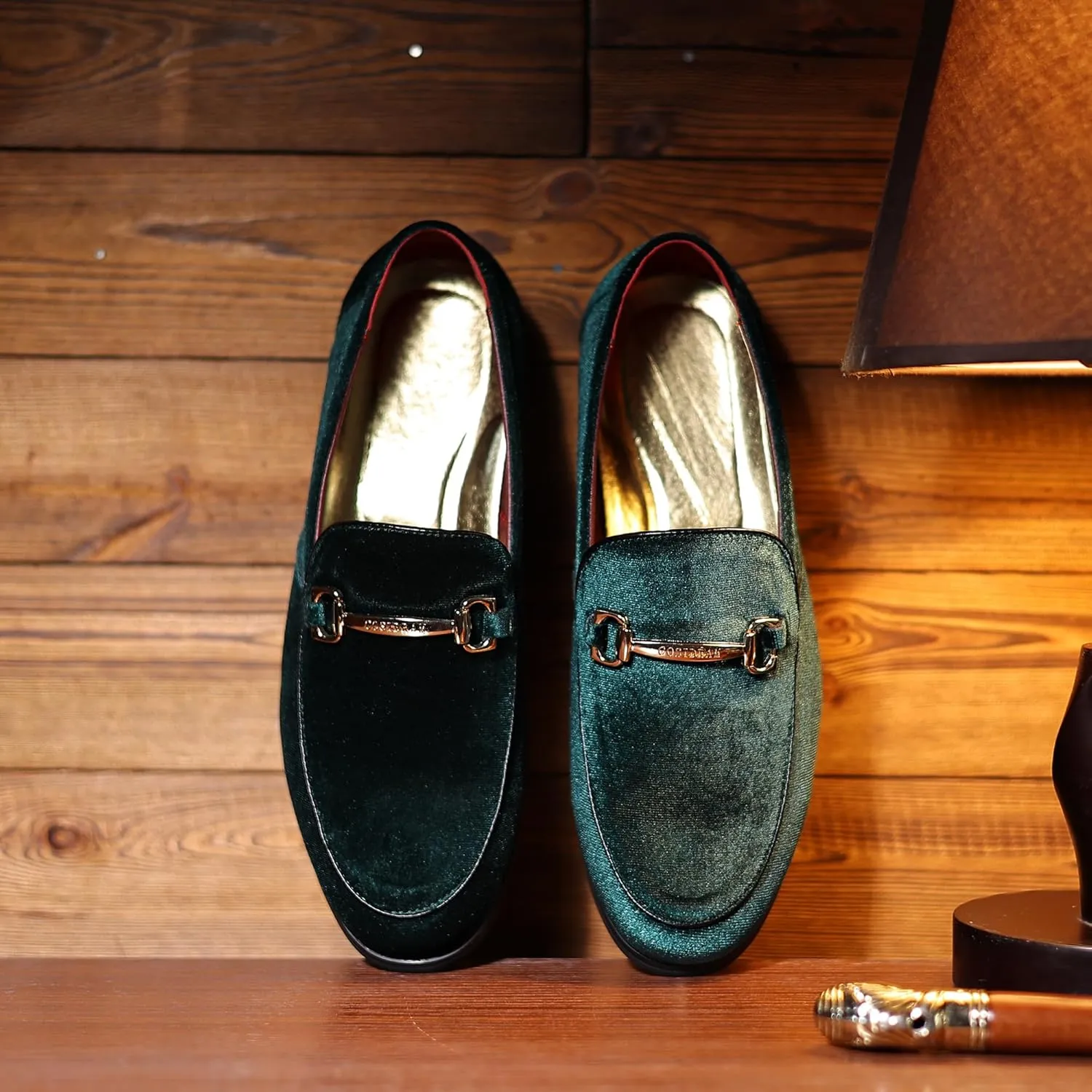 COSIDRAM Mens Dress Shoes Loafers Business Classic Suede Luxury Copper Chain Party Wedding Moccasins for Male