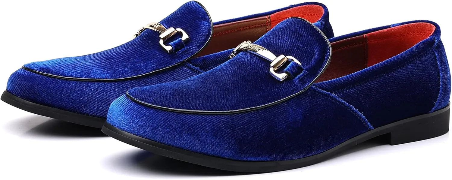COSIDRAM Mens Dress Shoes Loafers Business Classic Suede Luxury Copper Chain Party Wedding Moccasins for Male