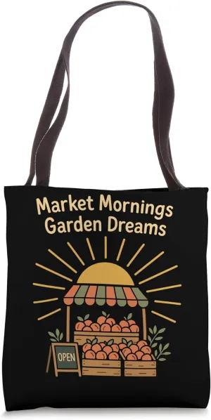 Cottagecore Farmers Market Cozy Vendor Rustic Garden Tote Bag