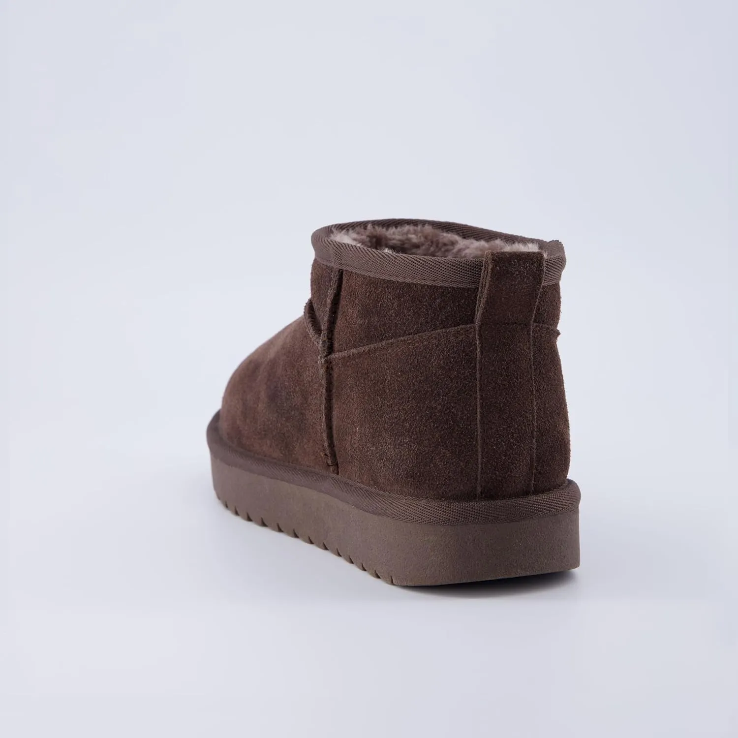 CUSHIONAIRE Women's Hip 2 Genuine Suede Ankle Snow Boots - Pull-On with Cozy Faux Shearling Lining,  Memory Foam