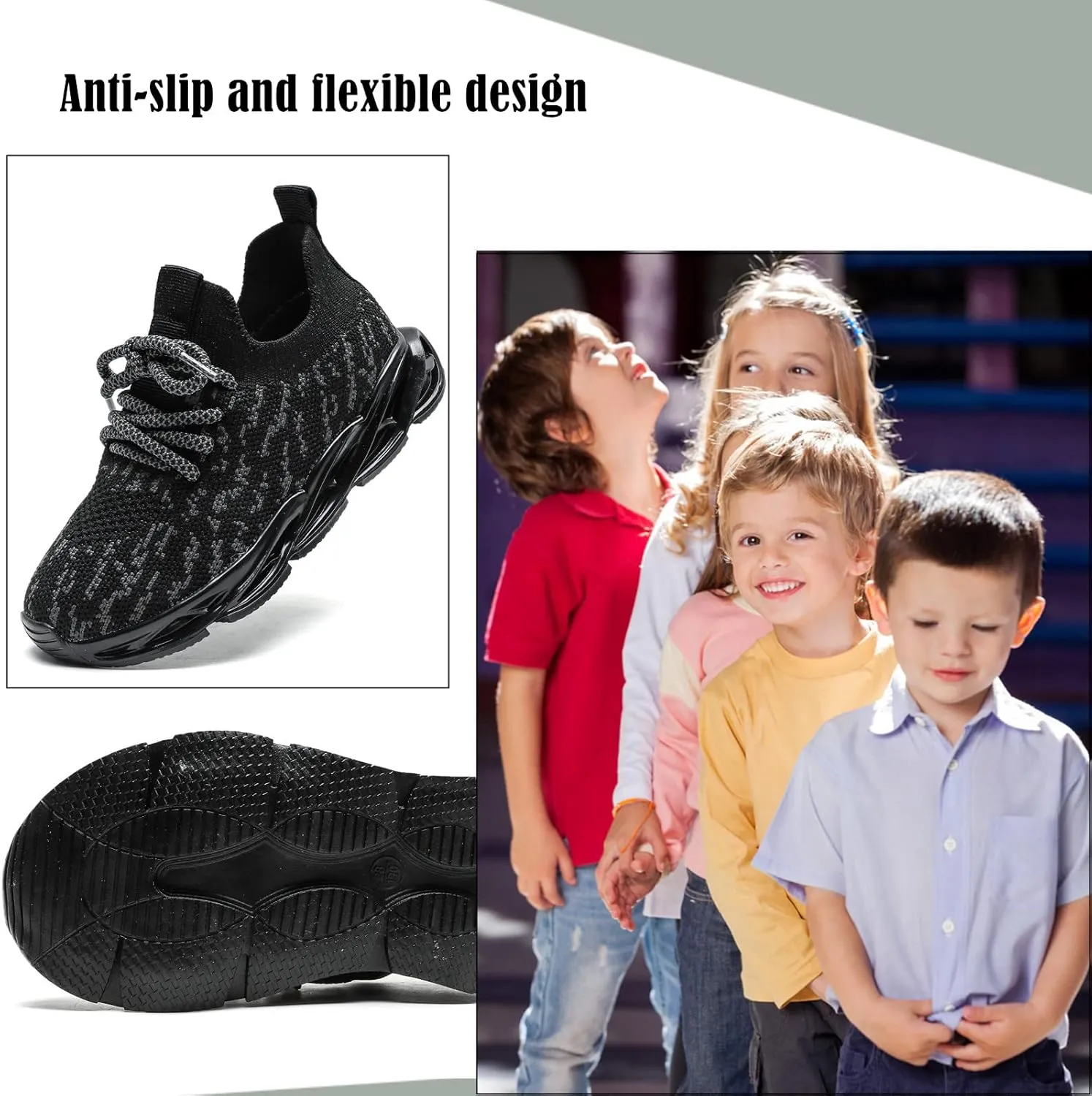 DADAWEN Boys Girls Sneakers Kids Lightweight Breathable Tennis Athletic Running Shoes for Toddler/Little Kid/Big Kid