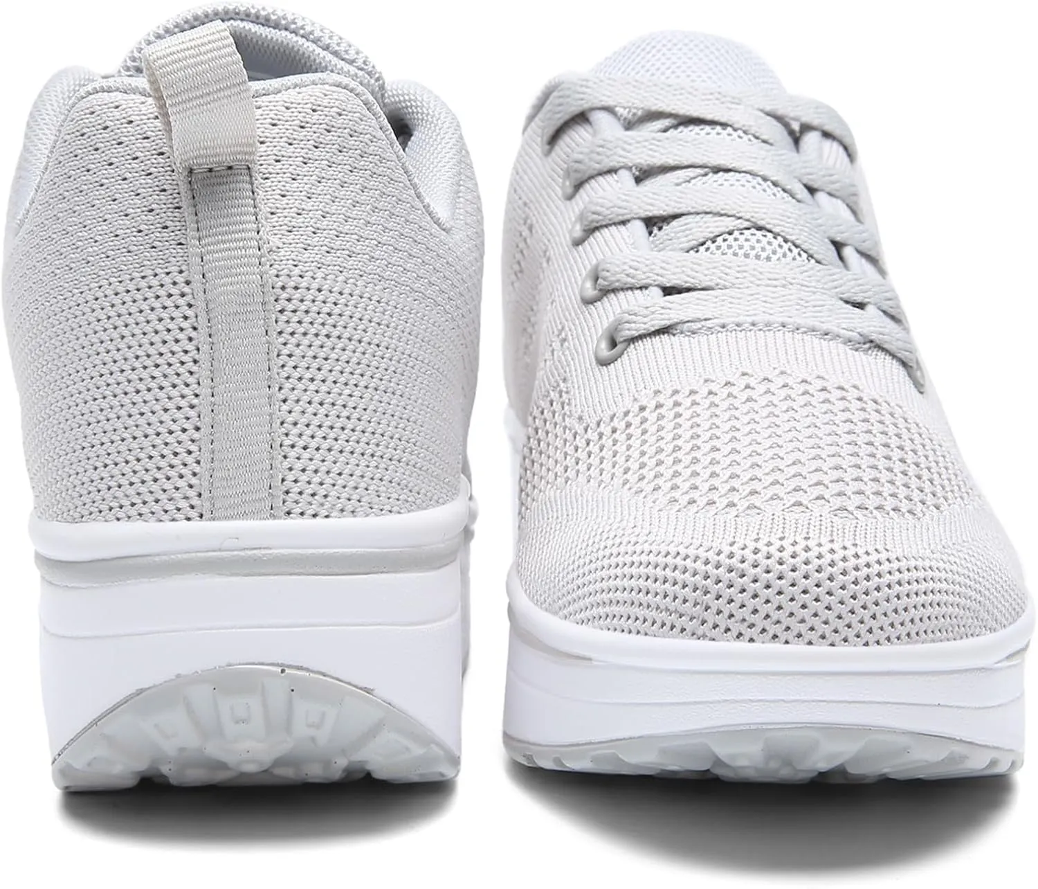 DADAWEN Women's Slip On Breathable Mesh Walking Tennis Shoes Lightweight Comfort Wedge Platform Casual Sneakers for Gym Travel Work (Size:US5-US12)