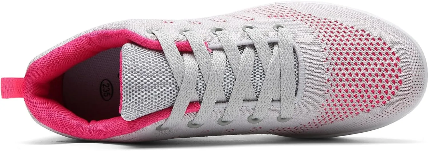 DADAWEN Women's Slip On Breathable Mesh Walking Tennis Shoes Lightweight Comfort Wedge Platform Casual Sneakers for Gym Travel Work (Size:US5-US12)
