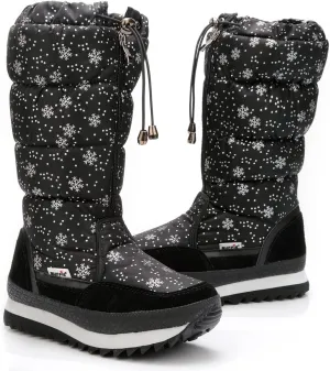 DADAWEN Women's Winter Waterproof Fur Lined Frosty Snow Boots