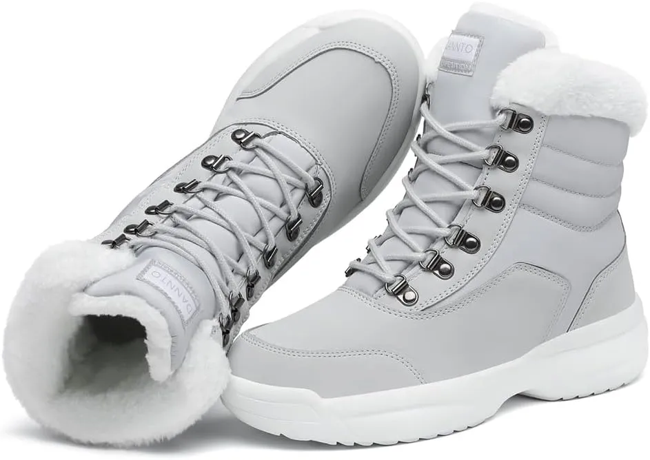 Dannto Women Winter Snow Boots Ladies Warm Fur Lined Ankle Booties Outdoor Water Resistant Furry Shoes