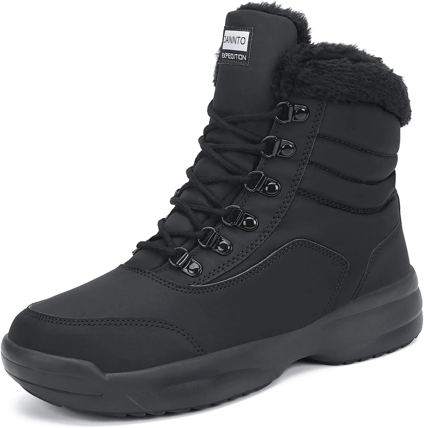 Dannto Women Winter Snow Boots Ladies Warm Fur Lined Ankle Booties Outdoor Water Resistant Furry Shoes