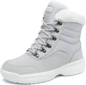 Dannto Women Winter Snow Boots Ladies Warm Fur Lined Ankle Booties Outdoor Water Resistant Furry Shoes