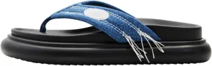 Desigual Women's Shoes 4 Woman Denim Sandals Block