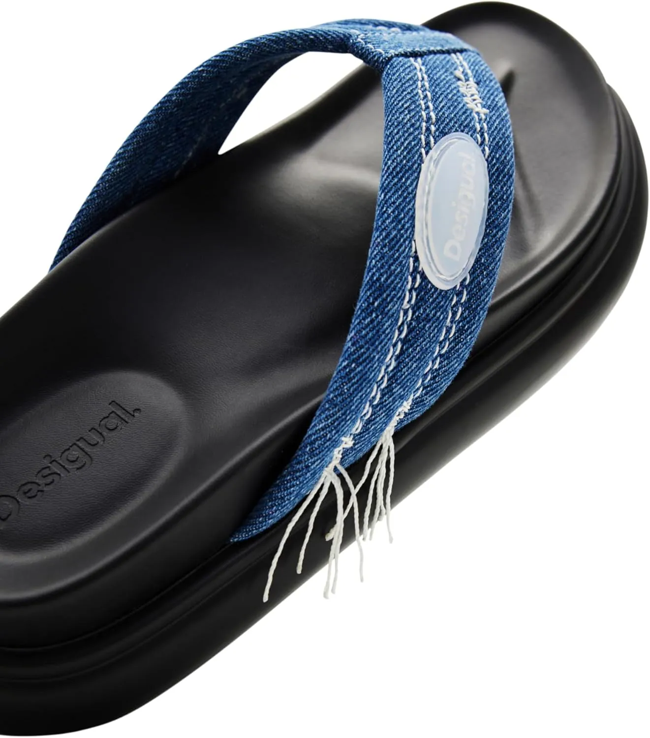 Desigual Women's Shoes 4 Woman Denim Sandals Block