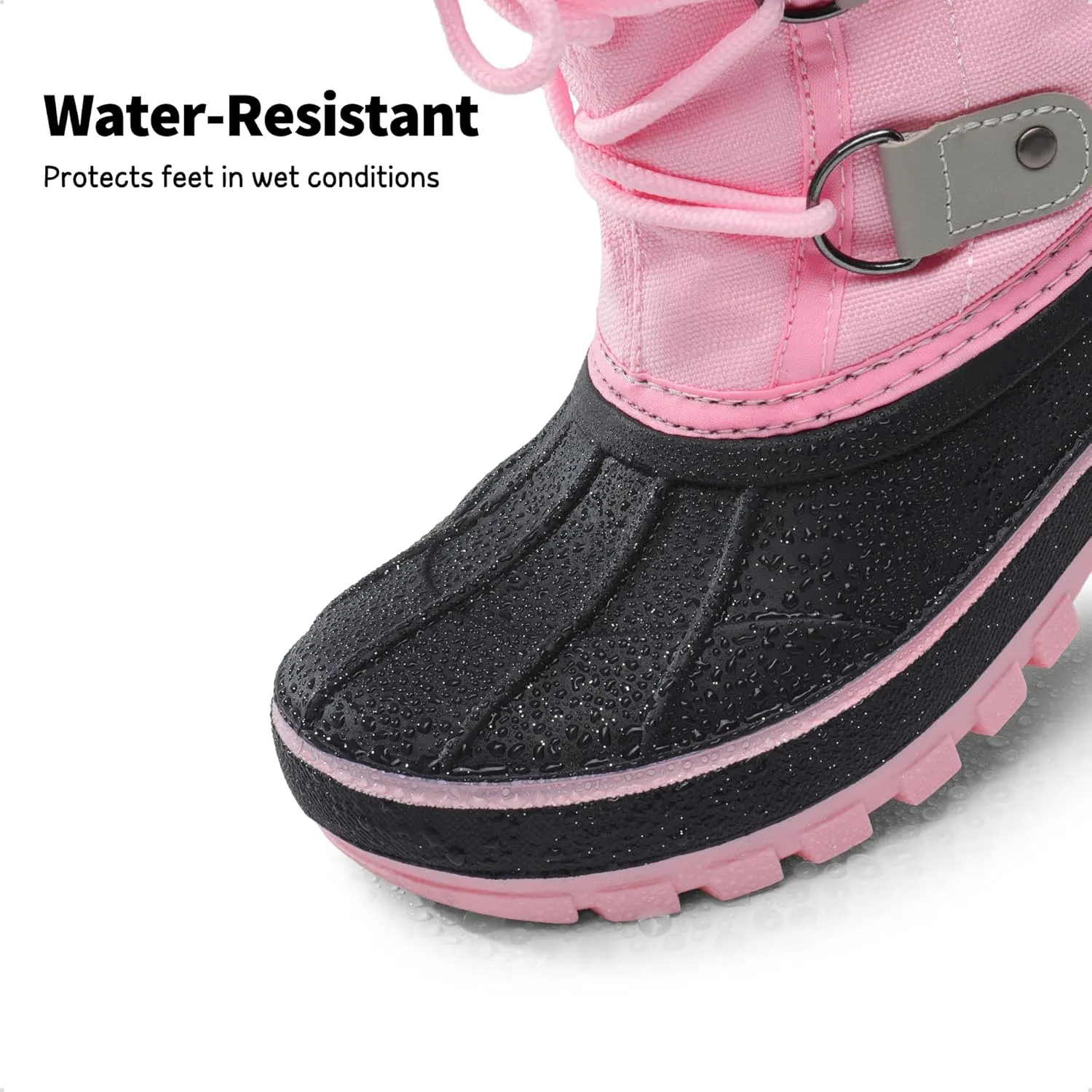 DREAM PAIRS Boys & Girls Faux Fur-Lined Ankle Winter Snow Boots