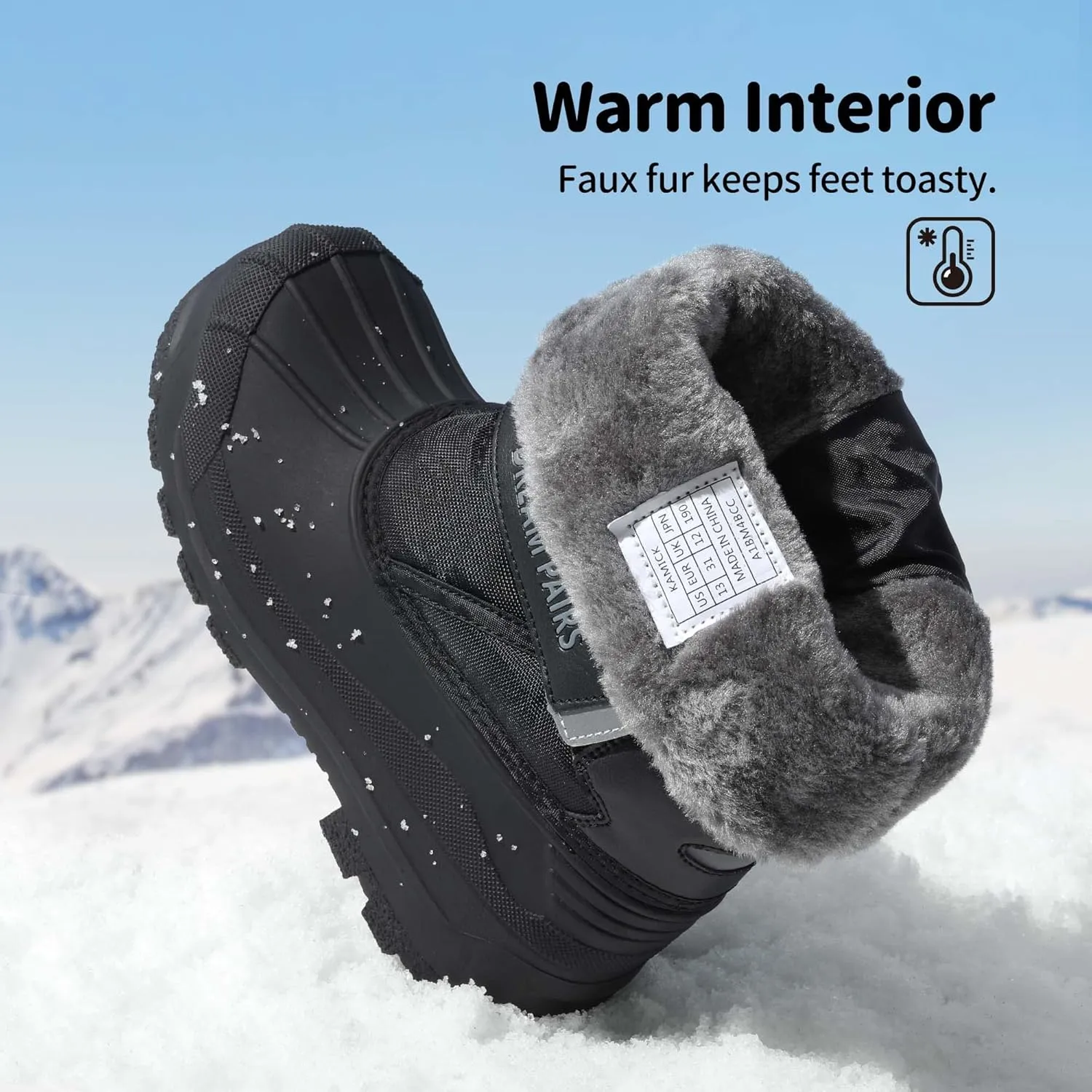 DREAM PAIRS Boys & Girls Mid Calf Water-Resistant Winter Snow Boots for Toddler/Little/Big Kid