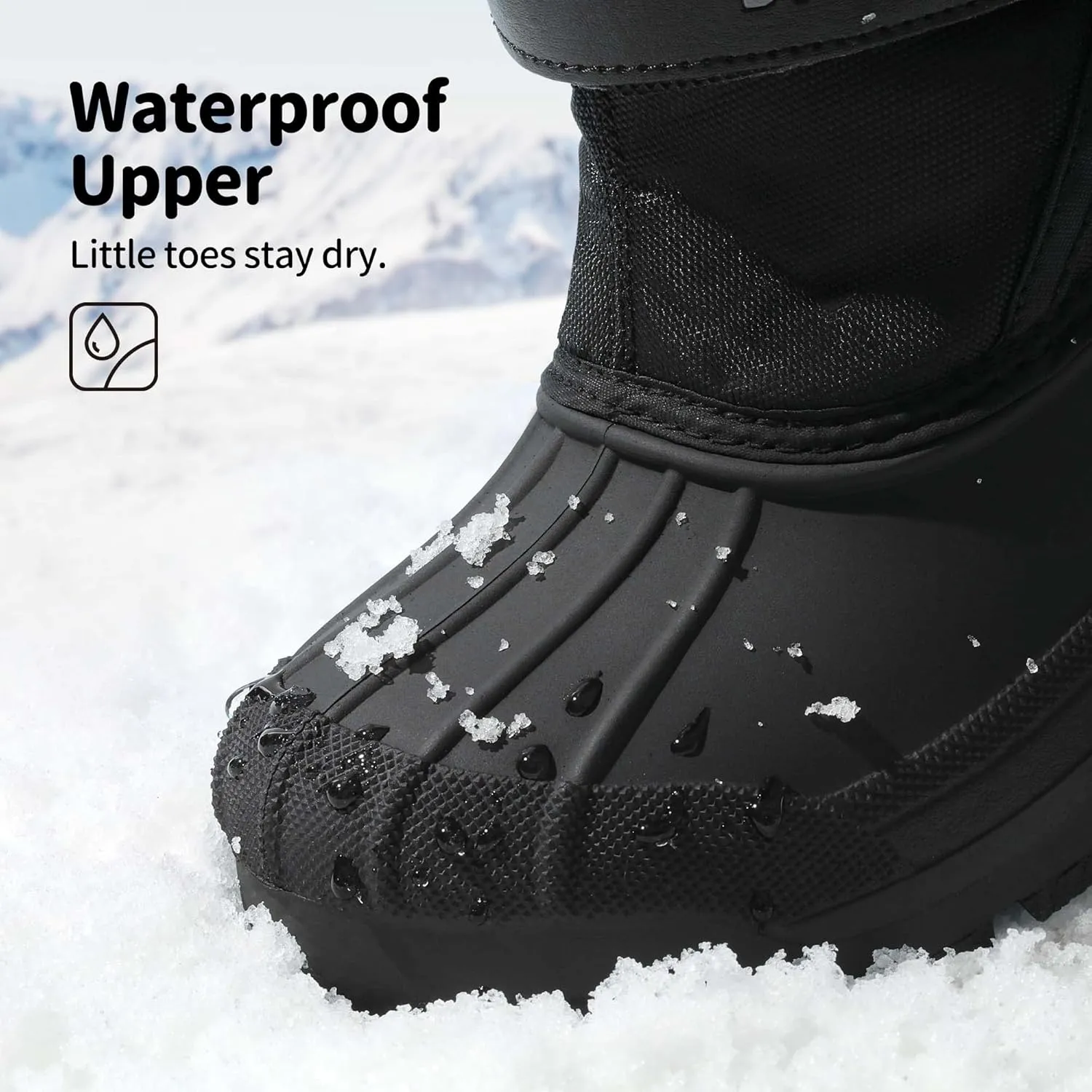 DREAM PAIRS Boys & Girls Mid Calf Water-Resistant Winter Snow Boots for Toddler/Little/Big Kid