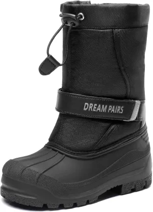 DREAM PAIRS Boys & Girls Mid Calf Water-Resistant Winter Snow Boots for Toddler/Little/Big Kid